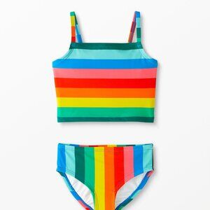Hanna Andersson Girls Tankini Rainbow Two-Piece Swimsuit Size 140 US 10